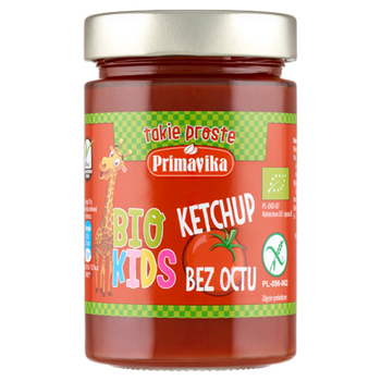 KETCHUP BEZ OCTU DLA DZIECI BEZGLUTENOWY BIO 315 g - PRIMAVIKA (BIO KIDS)