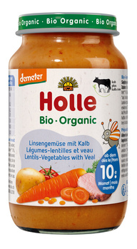 WARZYWA Z CIELĘCINĄ BEZ DODATKU CUKRÓW OD 10 MIESIĄCA BIO 220g HOLLE