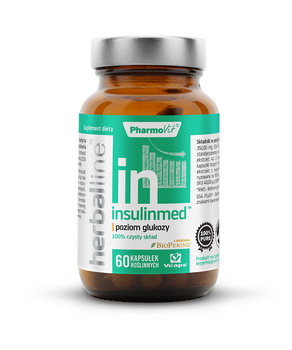 KAPSUŁKI NA POZIOM GLUKOZY (INSULINMED) BEZGLUTENOWE 60 szt. - PHARMOVIT