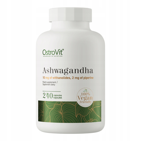 OstroVit Ashwagandha 240 caps 7.2% PIPERINE 95%