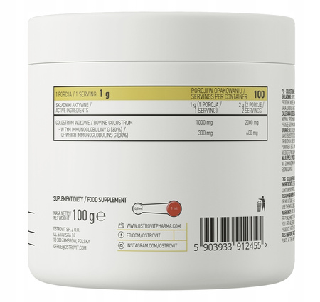 OstroVit Beef Colostrum 100 g BOVINE COLOSTRUM