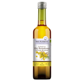 OLEJ RZEPAKOWY TŁOCZONY NA ZIMNO OMEGA-3 BIO 500 ml - BIO PLANETE
