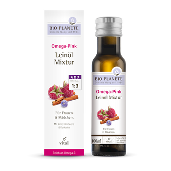 MIESZANKA Z OLEJEM LNIANYM (MALINA, CYNAMON, KURKUMA) BIO 100ml-BIO PLANETE