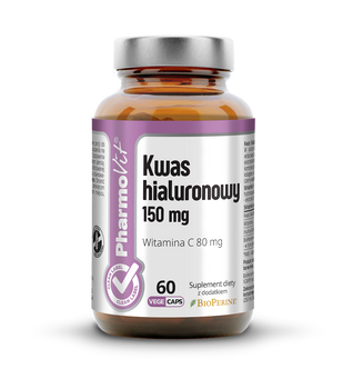 KWAS HIALURONOWY (150 mg) BEZGLUTENOWY 60 KAPSUŁEK - PHARMOVIT