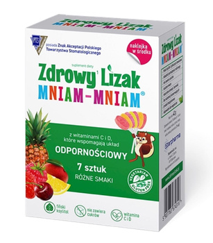 LIZAKI MIX SMAKÓW NA ODPORNOŚĆ BEZ CUKRU BEZGLUTENOWY (7 szt.) 42 g