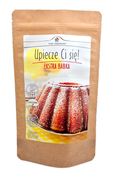 MIESZANKA DO WYPIEKU BABKI BEZ DODATKU CUKRÓW BEZGLUTENOWA 500 g - PIĘĆ PRZEMIAN (PRODUKT SEZONOWY)