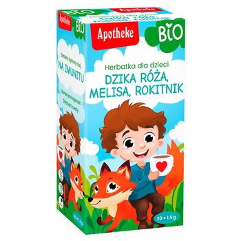 HERBATKA DLA DZIECI - DZIKA RÓŻA, MELISA I ROKITNIK BIO (20x1,5g)30g