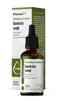 EKSTRAKTY W KROPLACH NA KONTROLĘ WAGI BEZGLUTENOWE 30 ml - PHARMOVIT