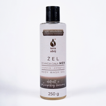 ŻEL POD PRYSZNIC DLA MĘŻCZYZN OCZYSZCZAJĄCO PIELĘGNUJĄCY 250g TERRA ZDRÓJ