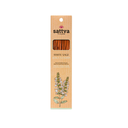 KADZIDEŁKA INDYJSKIE BIAŁA SZAŁWIA (15 szt.) 30 g - SATTVA (WELLNESS)