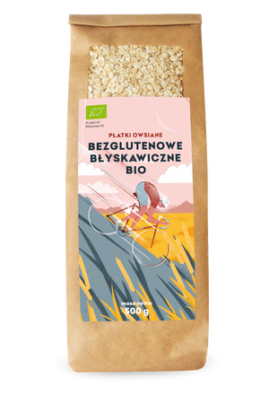PŁATKI OWSIANE BŁYSKAWICZNE BEZGLUTENOWE BIO 500 g - PIĘĆ PRZEMIAN