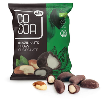 ORZECHY BRAZYLIJSKIE W CZEKOLADZIE SUROWEJ BIO 70 g - COCOA