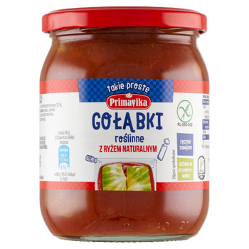 GOŁĄBKI WEGAŃSKIE Z RYŻEM I PIECZARKAMI W SOSIE POMIDOROWYM BEZGLUTEN 480 g