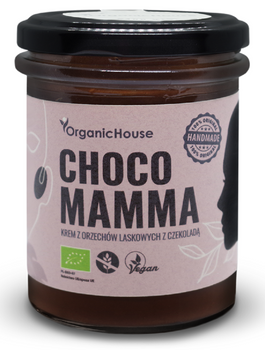 KREM Z ORZECHÓW LASKOWYCH Z CZEKOLADĄ BEZGLUTENOWY BIO 180g ORGANICHOUSE