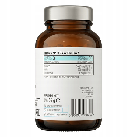 OstroVit Magnesium Citrate + Potassium Citrate + Vitamin B6 P-5-P 90 caps