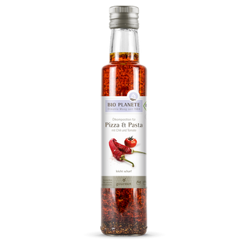 OLEJ DO PIZZY I MAKARONU Z OLIWĄ, POMIDORAMI I CHILI BIO 250 ml - BIO PLANETE