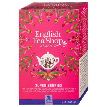 HERBATKA Z HIBISKUSEM,ROOIBOS,TRUSKAWKAMI,BORÓWKAMI I MALINAMI (20x2,25g)