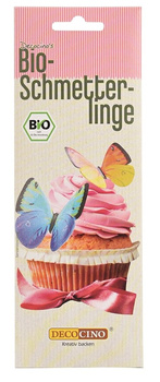 DEKORACYJNE MOTYLE WAFLOWE 3D BIO (6 szt.) 2 g - DECOCINO