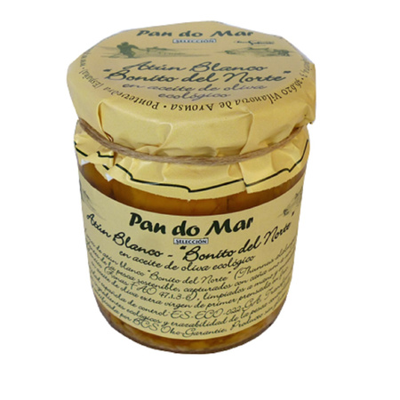 TUŃCZYK BIAŁY W BIO OLIWIE Z OLIWEK EXTRA VIRGIN 220 g 154 gPAN DO MAR