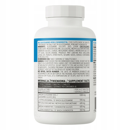 Dietary supplement OstroVit Glucosamine MSM Chondroitin 90 tablets