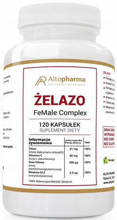 Diet supplement Alto Pharma Żelazo FeMale iron capsules 120 pcs