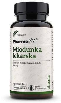 MIODUNKA LEKARSKA EKSTRAKT (450 mg) BEZGLUTENOWY 90 KAPSUŁEK - PHARMOVIT