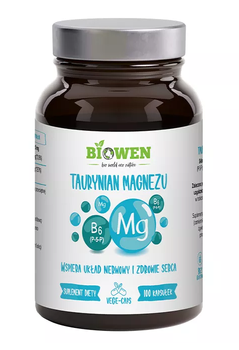 TAURYNIAN MAGNEZU + WITAMINA B6 BEZGLUTENOWY 100 KAPSUŁEK -  BIOWEN