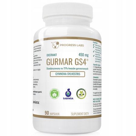 Gurmar GS4 Extract 75% DECREASES APPETITE 90 caps