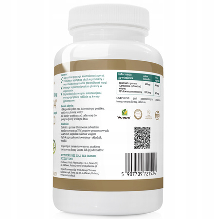 Gurmar GS4 Extract 75% DECREASES APPETITE 90 caps