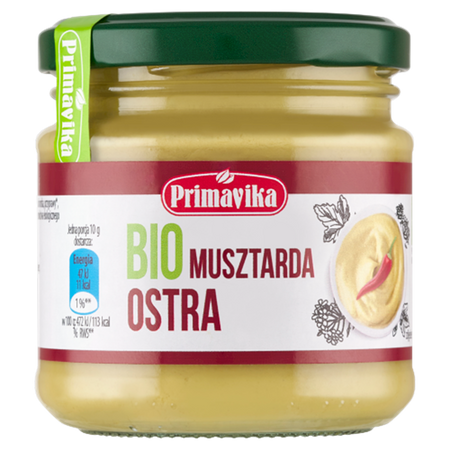 MUSZTARDA OSTRA BIO 170 g - PRIMAVIKA