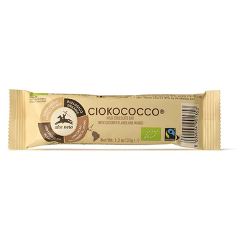 BATON Z NADZIENIEM KOKOS-MANGO-CHRUPKI ZBOŻOWE W POLEWIE FAIR TRADE BIO 33g