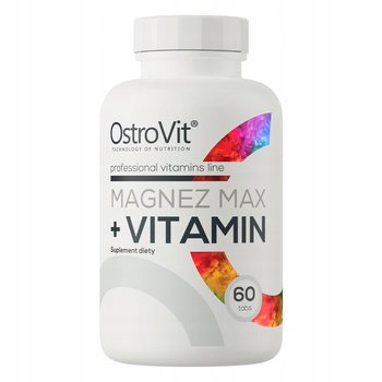 Vitamins tablets OstroVit Magnez Max+Vitamin magnesium 47 g 60 pcs.