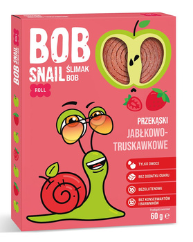 PRZEKĄSKA JABŁKO TRUSKAWKA BEZ DODATKU CUKRÓW BEZGLUTENOWA 60g BOB SNAIL