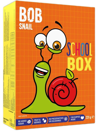 PRZEKĄSKI  Z ZABAWKĄ BEZ DODATKU CUKRÓW BEZGLUTENOWE 231 g - BOB SNAIL