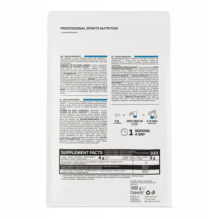OstroVit Creatine Monohydrate 1000 g lemon