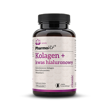 KOLAGEN + KWAS HIALURONOWY BEZGLUTENOWY 90 KAPSUŁEK - PHARMOVIT (CLASSIC)
