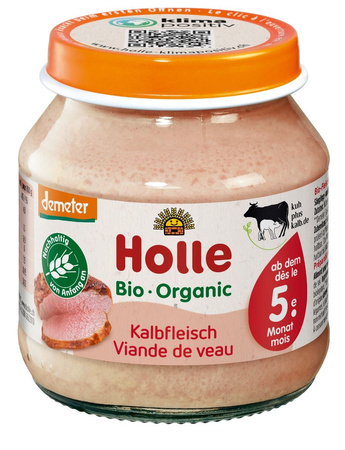 MIĘSO CIELĘCINA BEZ DODATKU CUKRÓW BEZGLUTENOWE OD 5 MIESIĄCA 125g HOLLE