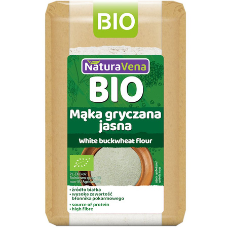 MĄKA GRYCZANA JASNA BIO 500 g - NATURAVENA