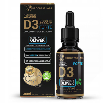 Progress Labs Naturalna Witamina D3 Forte 2000IU drops 30 ml 1 pcs