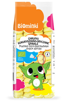 CHRUPKI KUKURYDZIANO-GRYCZANE SPIRALE BEZGLUTENOWE BIO 60 g - BIOMINKI