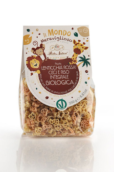 MAKARON (Z SOCZEWICY, CIECIERZYCY I RYŻU) DLA DZIECI BEZGLUTEN 250g