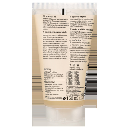 Tołpa dermo face sebio Żel do mycia twarzy 3 enzymy 150 ml
