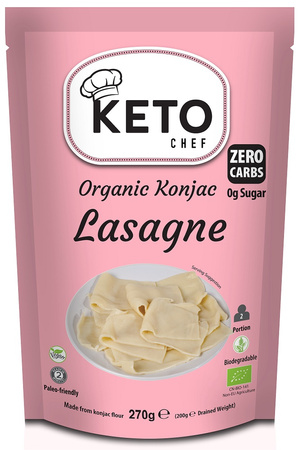 MAKARON (KONJAC) LASAGNE BEZGLUTENOWY BIO 270 g (200 g) - KETO CHEF 