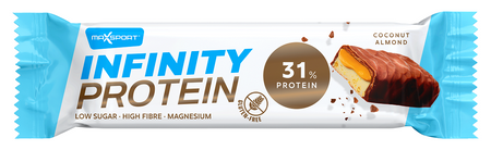 BATON PROTEINOWY Z KARMELEM, KOKOSEM I MIGDAŁAMI  BEZGLUTENOWY 55g