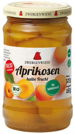 MORELE POŁÓWKI W LEKKIM SYROPIE BEZGLUTENOWE BIO 32 g (165g) - ZWERGENWIESE