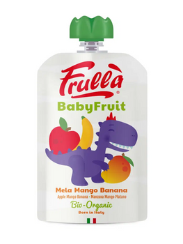 MUS JABŁKO-MANGO-BANAN BEZ DODATKU CUKRÓW BEZGLUTEN OD 6 MIES 100g FRULLA