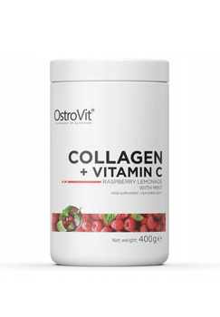 OstroVit Collagen + Vitamin C 400 g raspberry lemonade flavoured with mint
