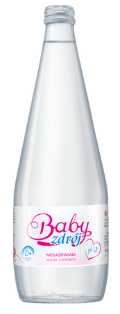 WODA ŹRÓDLANA NIEGAZOWANA 700 ml (SZKŁO) - AQUA EAST (BABY ZDRÓJ)