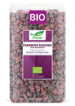 ŻURAWINA SUSZONA CIĘTA NIESŁODZONA BIO 1 kg - BIO PLANET
