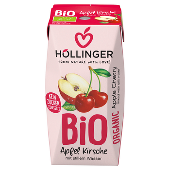 NEKTAR JABŁKOWO - WIŚNIOWY BEZ DODATKU CUKRÓW BIO 200 ml - HOLLINGER